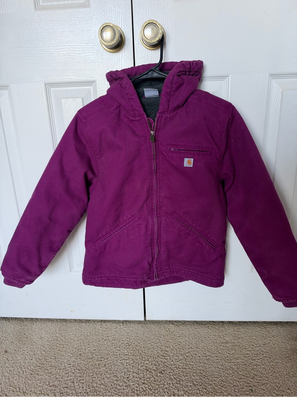 Carhartt youth Plum Hooded Work Jacket
